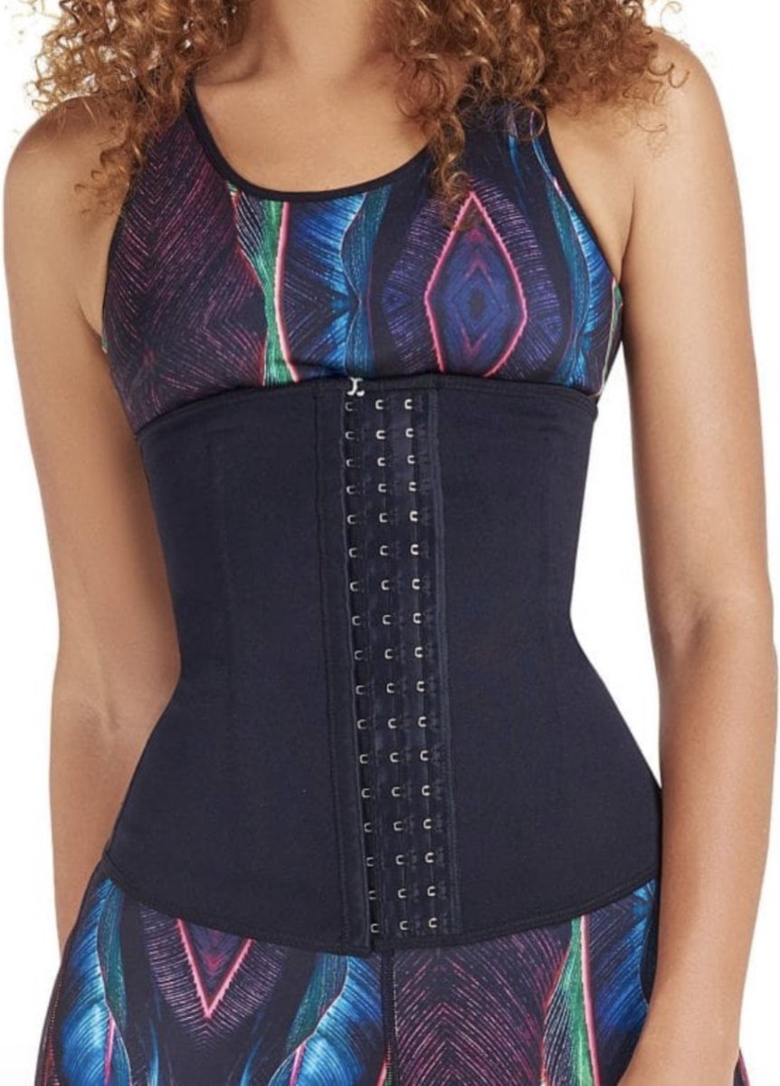 Goedkoopste Waisttrainer - Waist Cincher - Korset - Maat XS - Kleur Zwart - LYCRA - Ondergoed - Latex - Slank - MariaE - Slimwear - Afvallen