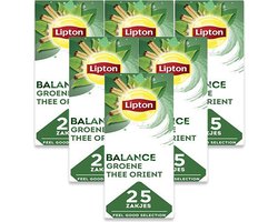 Lipton Feel Good Selection thé vert d'orient 1,3 gr par sachet, carton 6X25 sachets