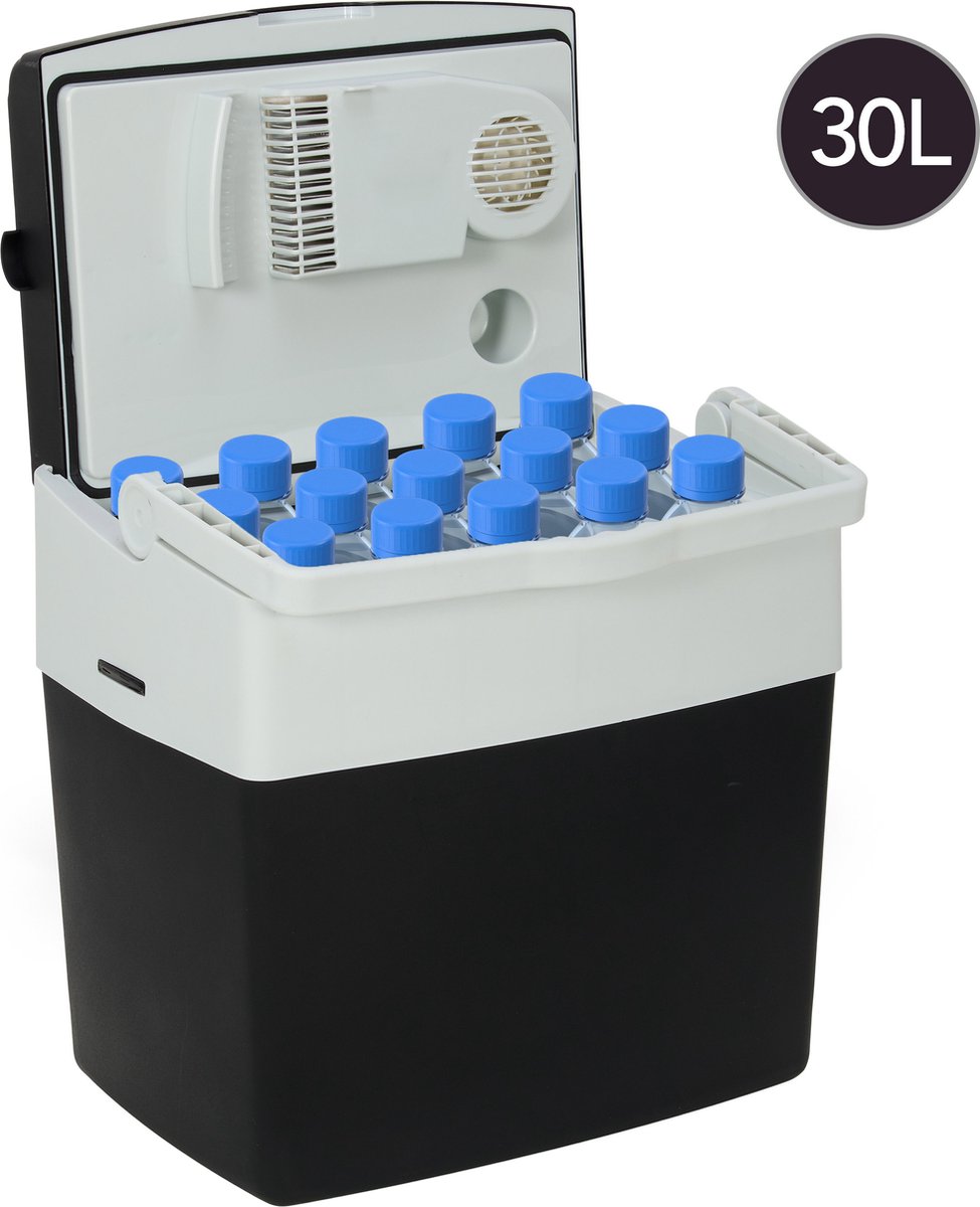 Infinity Goods Elektrische Koelbox - 30L - Coolbox - 12V en 230V - Frigobox - Koelen en Verwarmen - Zwart