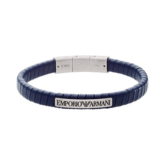 Split lastig Broek Emporio Armani Fashion Armband (Lengte: 18.00-19.50 cm) - Blauw,Zilver |  bol.com
