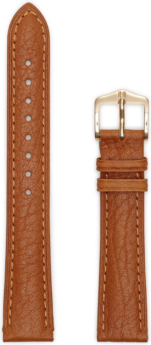 Hirsh Horlogeband - Camelgrain Honey - Leer - 8mm