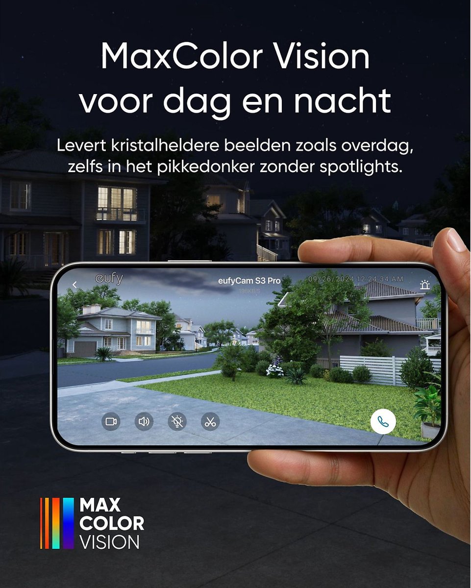 Afbeelding 2 van eufy Security eufyCam S3 Pro MaxColor Vision 4K 2-Cam Set inclusief Homebase 3 + E340 2K Draadloze Video Deurbel Inclusief Chime - Bundelvoordeel