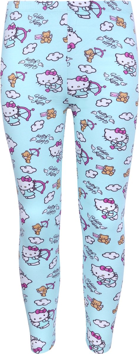Turquoise meisjes legging HELLO KITTY lang