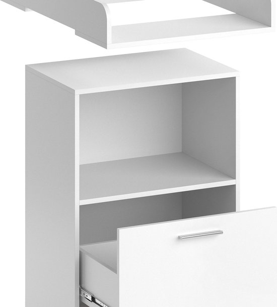 Vicco Chest of drawers Leo, White, 60 x 103 cm Vicco Chest of drawers Leo, White, 60 x 103 cm