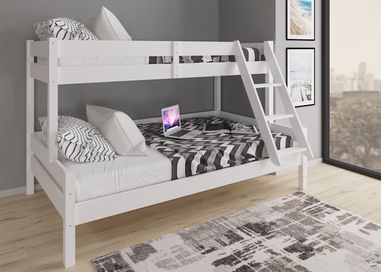 Vitalispa Lit superposé Everest, Wit, 140x200 / 90x200 cm