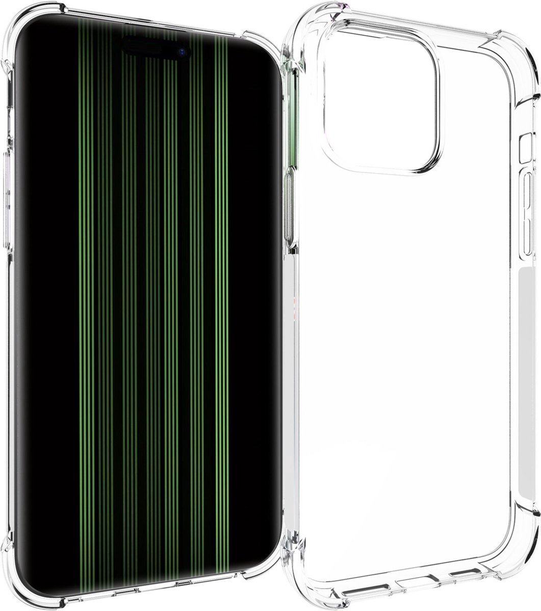 New Age Devi - Transparant Siliconen Shock Proof Case Hoes geschikt voor iPhone 15 Pro Max