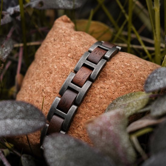 Afrikaanse Armband - Houten kralen Armband - Kruis - Bruin