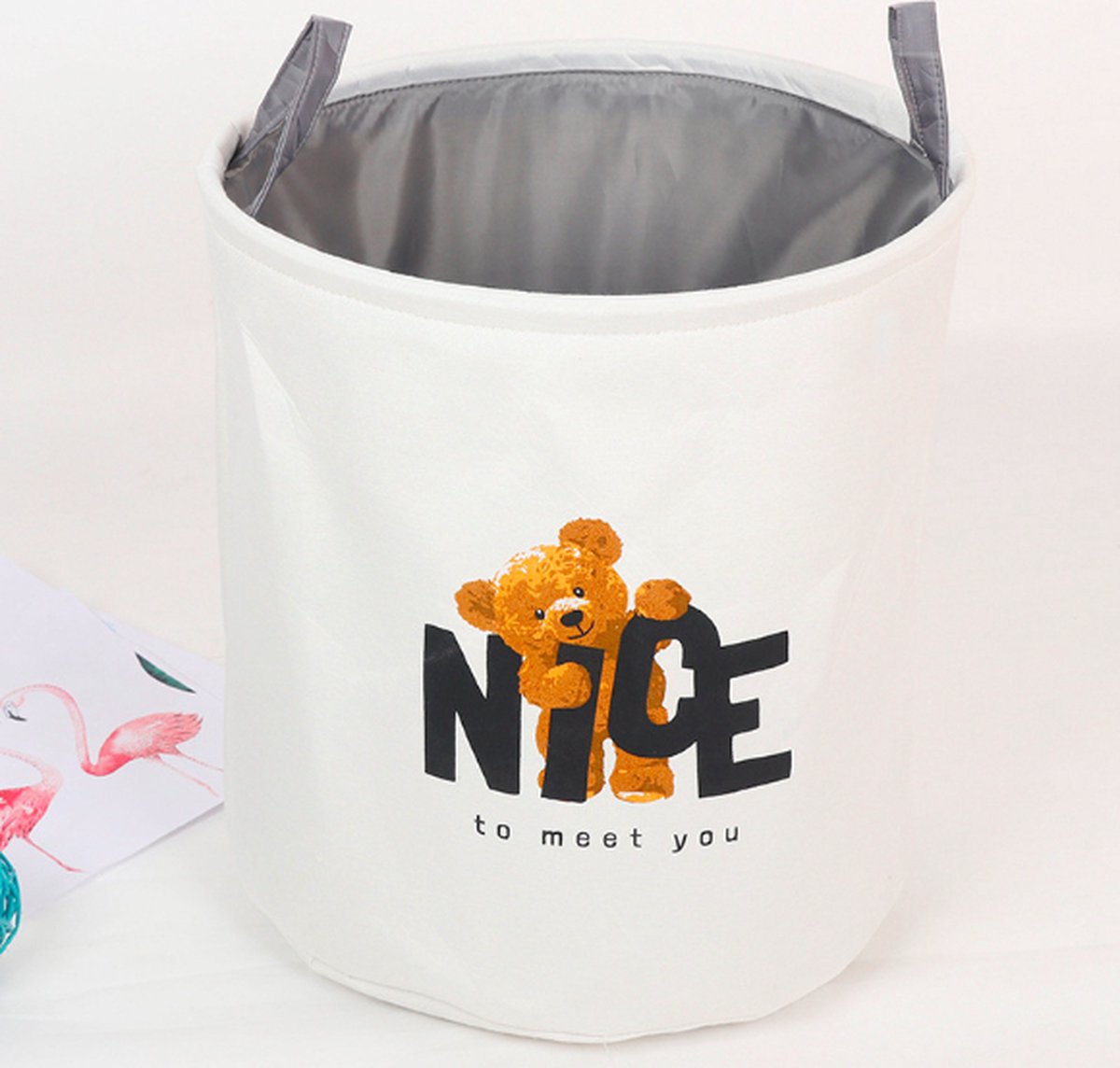 MIRO® Wasmand Babykamer - Kinder Speelgoed Opbergmand - Babykamer & Kinderkamer - Speelgoedmand - Opvouwbaar - Nice