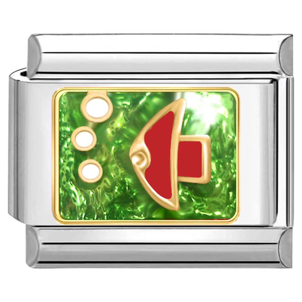 Quiges - Schakel - Bedel - 9mm - charms - Vis - Geschikt voor - armband - Schakelarmband - italy bedels armband