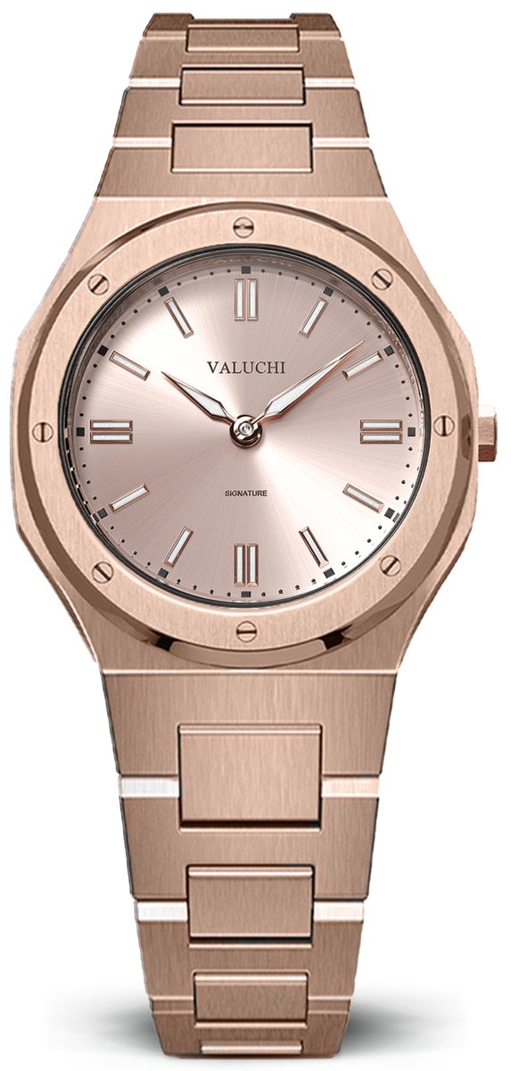Valuchi Signature - Vrouwen horloge - 31mm - Rosegoud