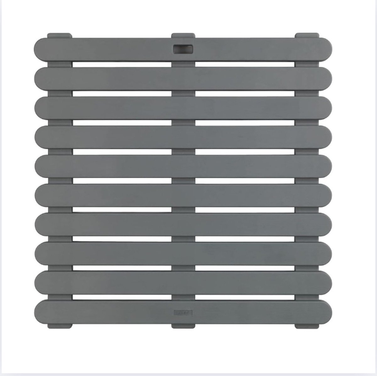 Douchemat voor binnen en buiten, grijs, 55 x 55 cm, douchemat, douchegoot voor douche, badkamer, zwembad, sauna met anti-slip structuur, kunststof, 55 x 3 x 55 cm, grijs