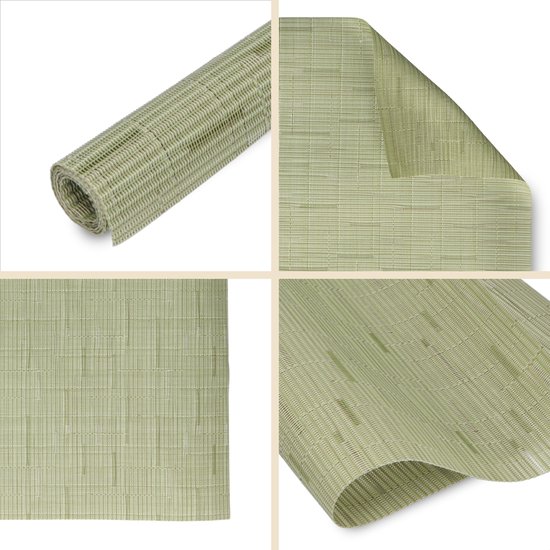 Castagnola PVC - Set de table en plastique - Dessous de verre hydrofuge - Dessous de verre - Napperons en plastique - 6 pièces - 45 x 30 cm - Vert