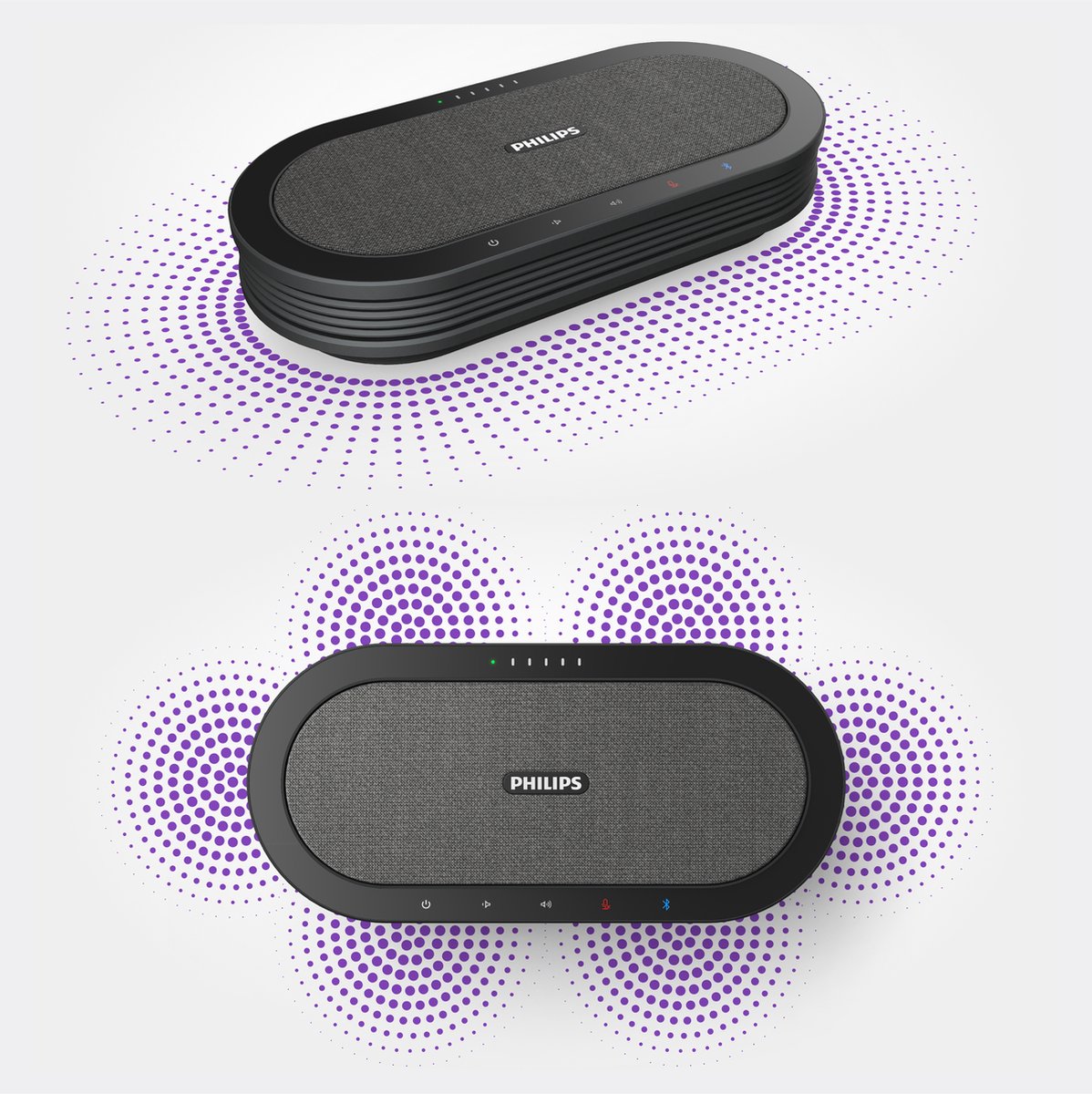 Afbeelding 3 van Philips SmartMeeting PSE0501 - draadloze conferentiemicrofoon incl. Sembly - 360° Bluetooth microfoon - Automatisch notuleren: Microsoft Teams/ Zoom/ Google Meet/ GoToMeeting - Sembly Ai spraak-naar-tekst cloudsoftware/ spraakherkenning