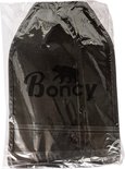Zwarte Boncy wijnkoeler met berenlogo in plastic verpakking.