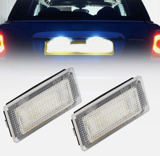 RZG 2x LED kentekenplaatverlichting wit Nummerplaat Verlichting voor E81 E87 F20 F21 E63 F06 F13 F39 X2 G02 X4 E89 Z4 Cooper Clubman R55 F54 Countryman R60