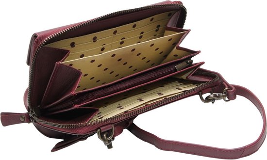 Esquire Cuir Porte-monnaie Sac téléphone portable Peru Phone Wallet Bag Red Bordeaux