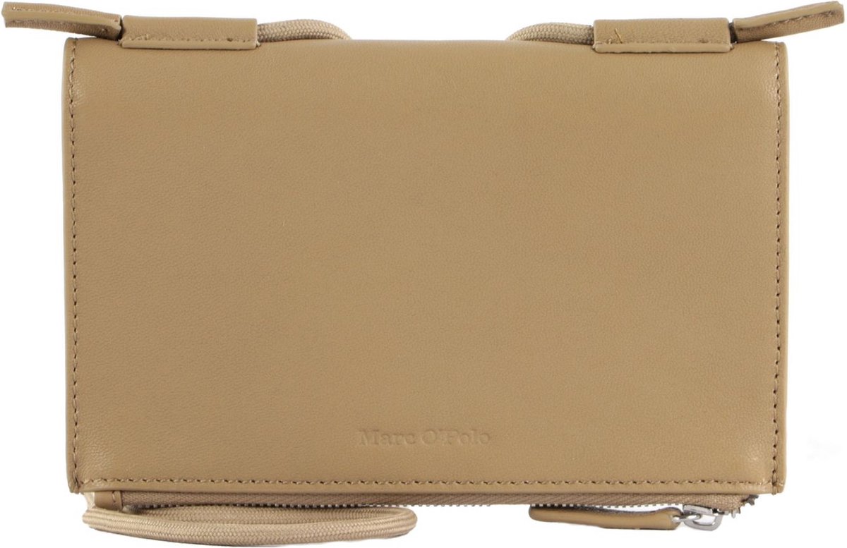 Marc O'Polo Leren Portemonnee Fiona Cellphone Bag Wheat Field Lichtbruin