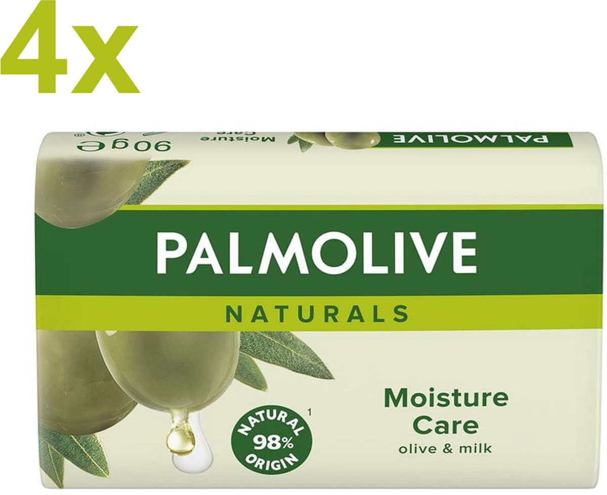Goedkoopste Palmolive - Naturals - Moisture Care - Olive & Milk - Zeepblok - 4x 90g - Voordeelverpakking