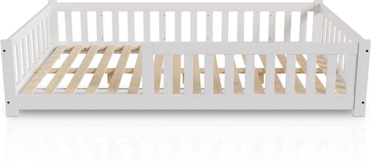 Juskys Kinderbed Naya - 120 x 200 cm - Wit