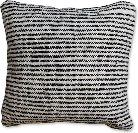 Coussin berbère - style africain - Tissu en toile de jute - 45 x 45 cm