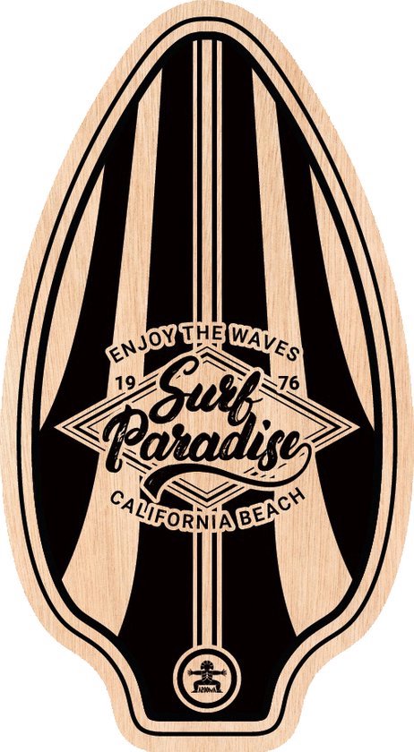 Skimboard Shark Sportx 94 Cm En Bois - Planche De Surf Pour Enfants Dès 9 Ans - Bleu Blanc Motifs Uniques