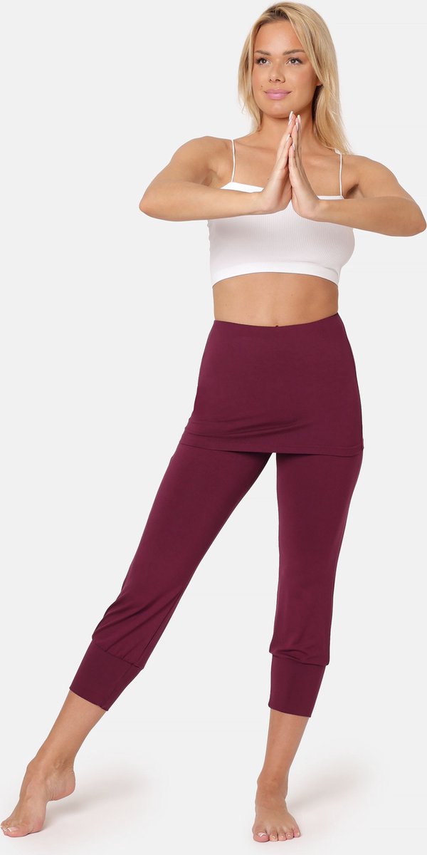 Bellivalini Dames Yogabroek - Sport - Vrijetijdsbroek - Lang - Viscose - Sportbroek - BLV-BLV50-276-YPS - Wijn - XS van Bellivalini — afbeelding 3