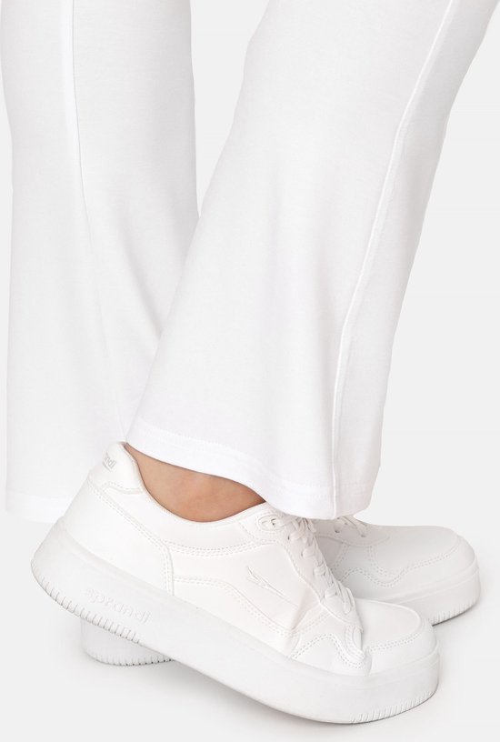Bellivalini Dames Yogabroek - Sport - Vrijetijdsbroek - Lang - Viscose - Sportbroek - BLV-BLV50-277-YPF - Wit - M van Merkloos — afbeelding 3