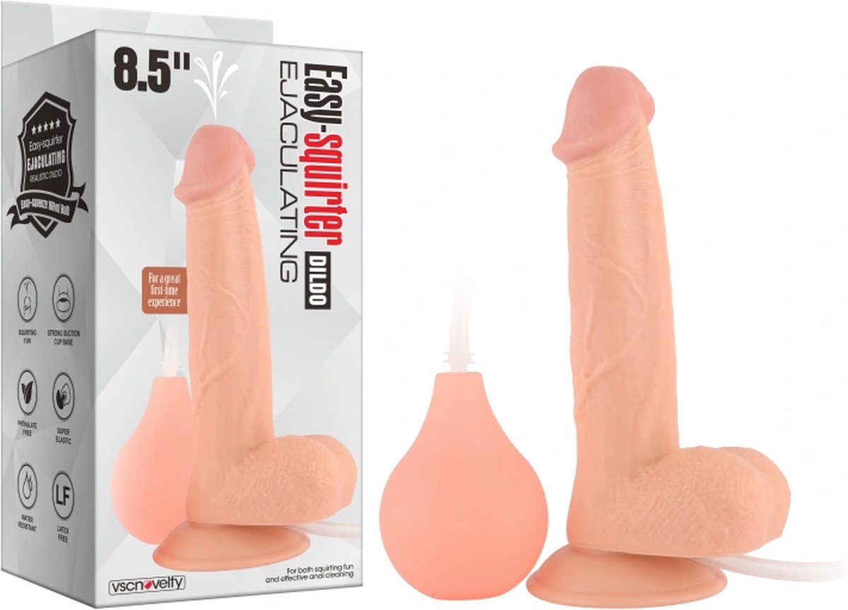 Goedkoopste vscnovelty® - Easy-Squirter Ejaculating Realistische en spuitende Dildo - 21 cm