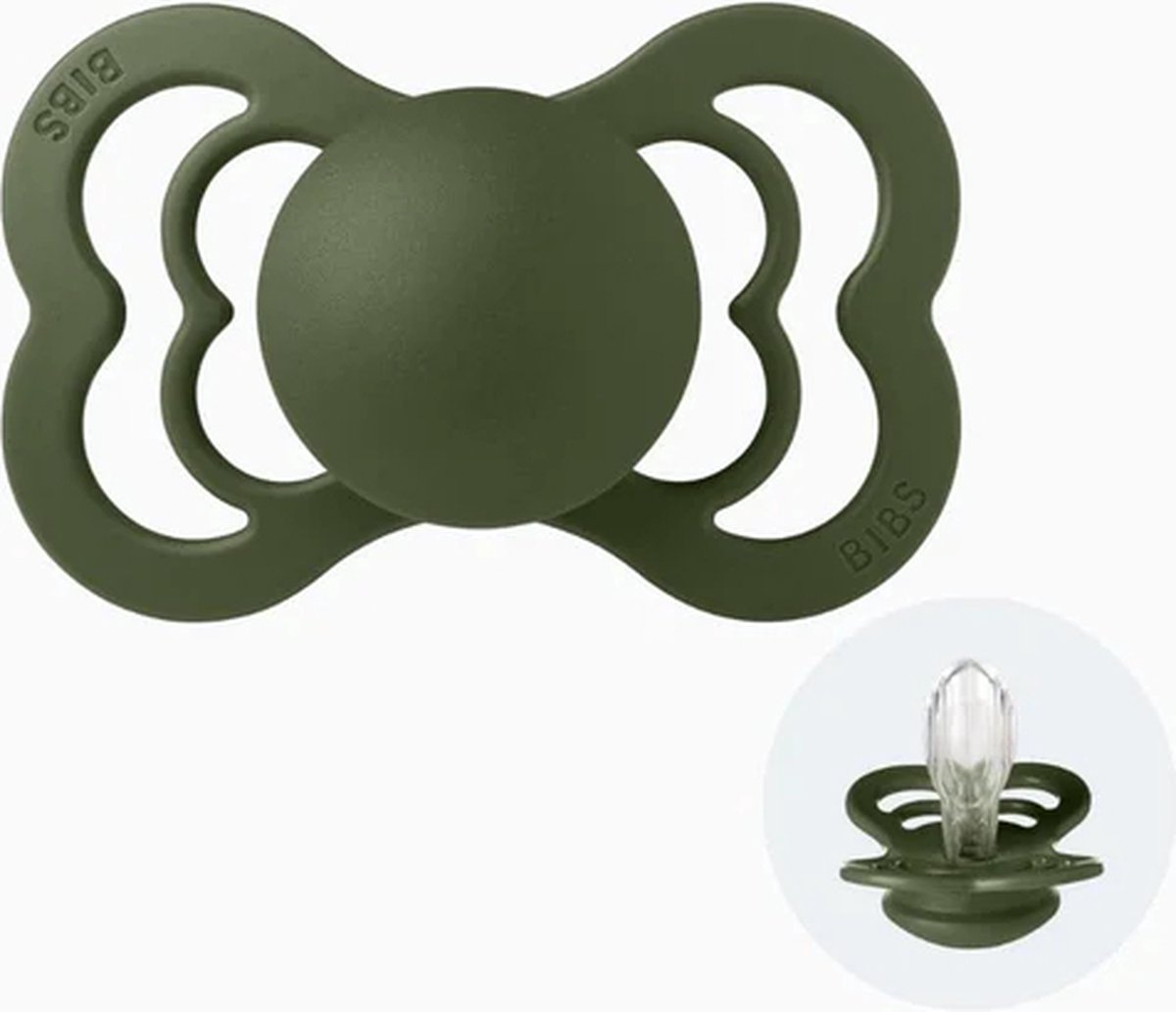 Goedkoopste BIBS Supreme Fopspeen - Maat 1 0-6 maanden - Silicone– Hunter Green