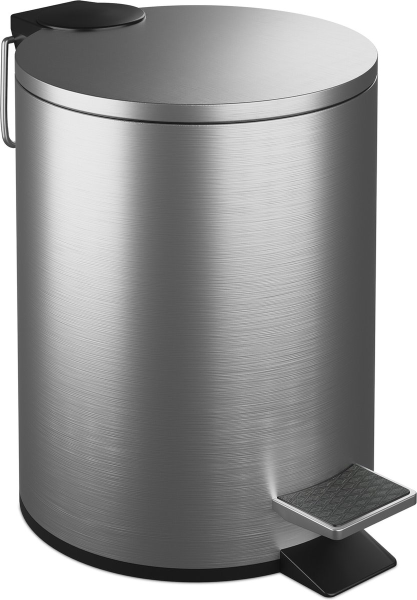 Badkamer prullenbak - 3 l - rvs - softclose - binnenemmer - toilet