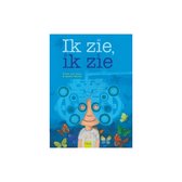 Boek 'Ik zie, ik zie' met een oogtestapparaat en vlinders op de voorkant.