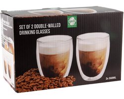 Drinkglas Thee/koffie dubbelwandig zonder oor