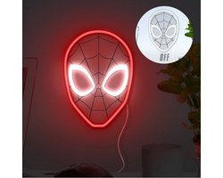 Spider‑Man LED Neon Light – Officieel Gelicentieerde Marvel Wandlamp, 26 cm, USB‑Voeding- Paladone
