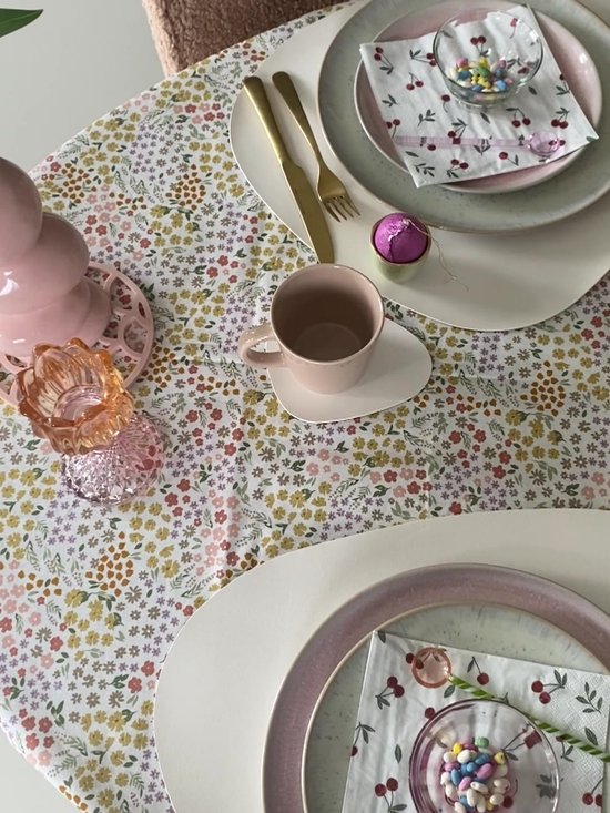 Krumble Placemat en onderzetter set - PU Leer - Zwart