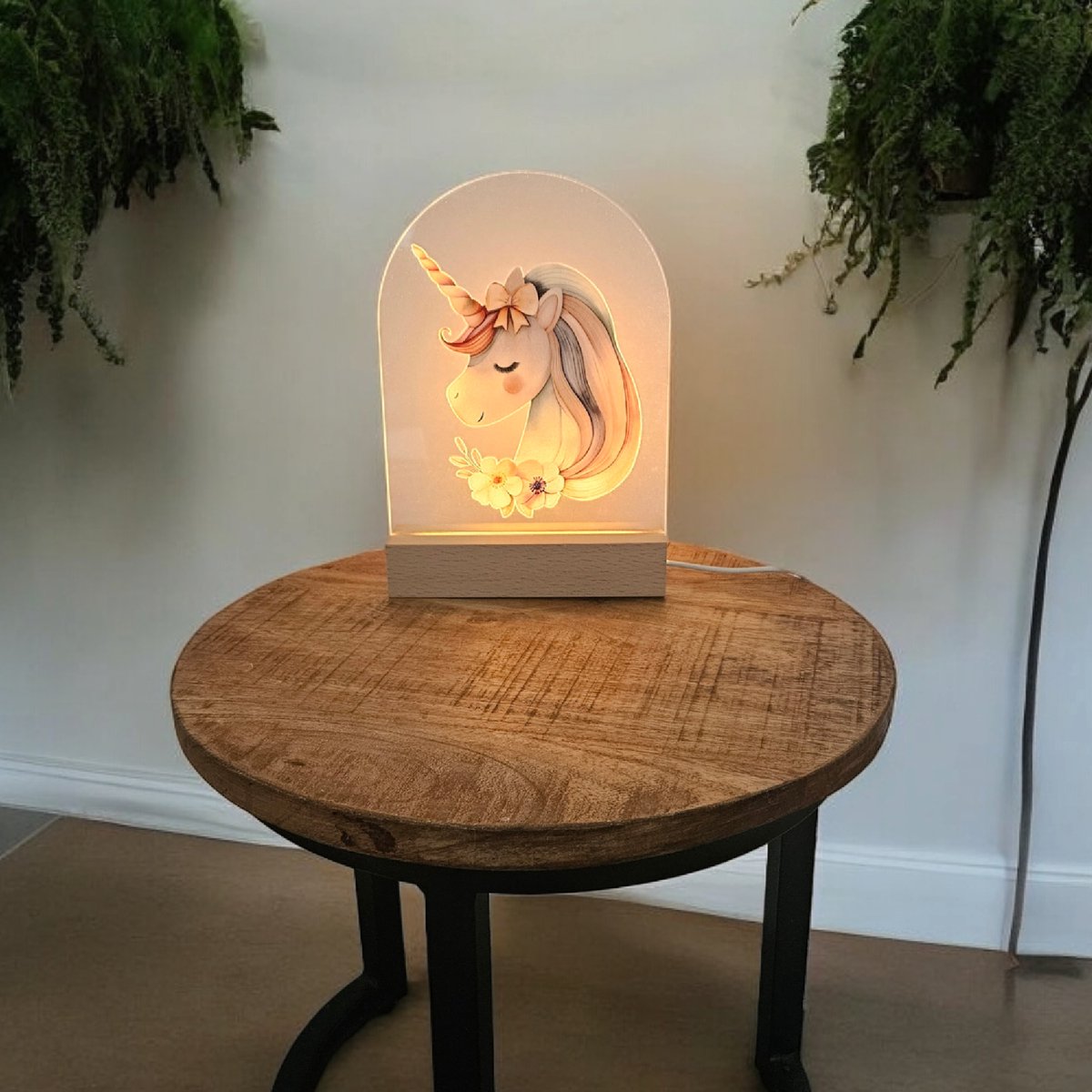Unicorn nachtlampje baby/kinderkamer - led lamp