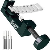 AdroitGoods Horlogeband Inkorter - Staal - Horloge Gereedschap - Horloge Pin Verwijderaar - Inclusief 4 Pinnen - Groen