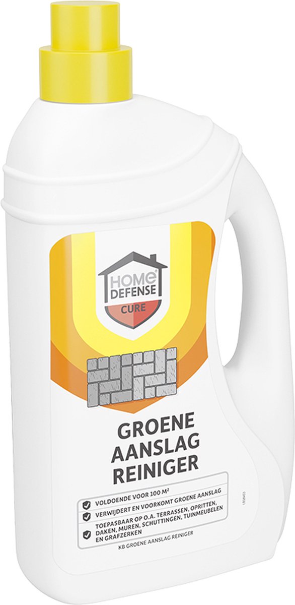 Home Defense - Groene aanslag reiniger - 1L vloeistof voor 100m² - Werkt Snel en Effectief - Terrasreiniger - Groene aanslag verwijderaar van Merkloos	 — afbeelding 4