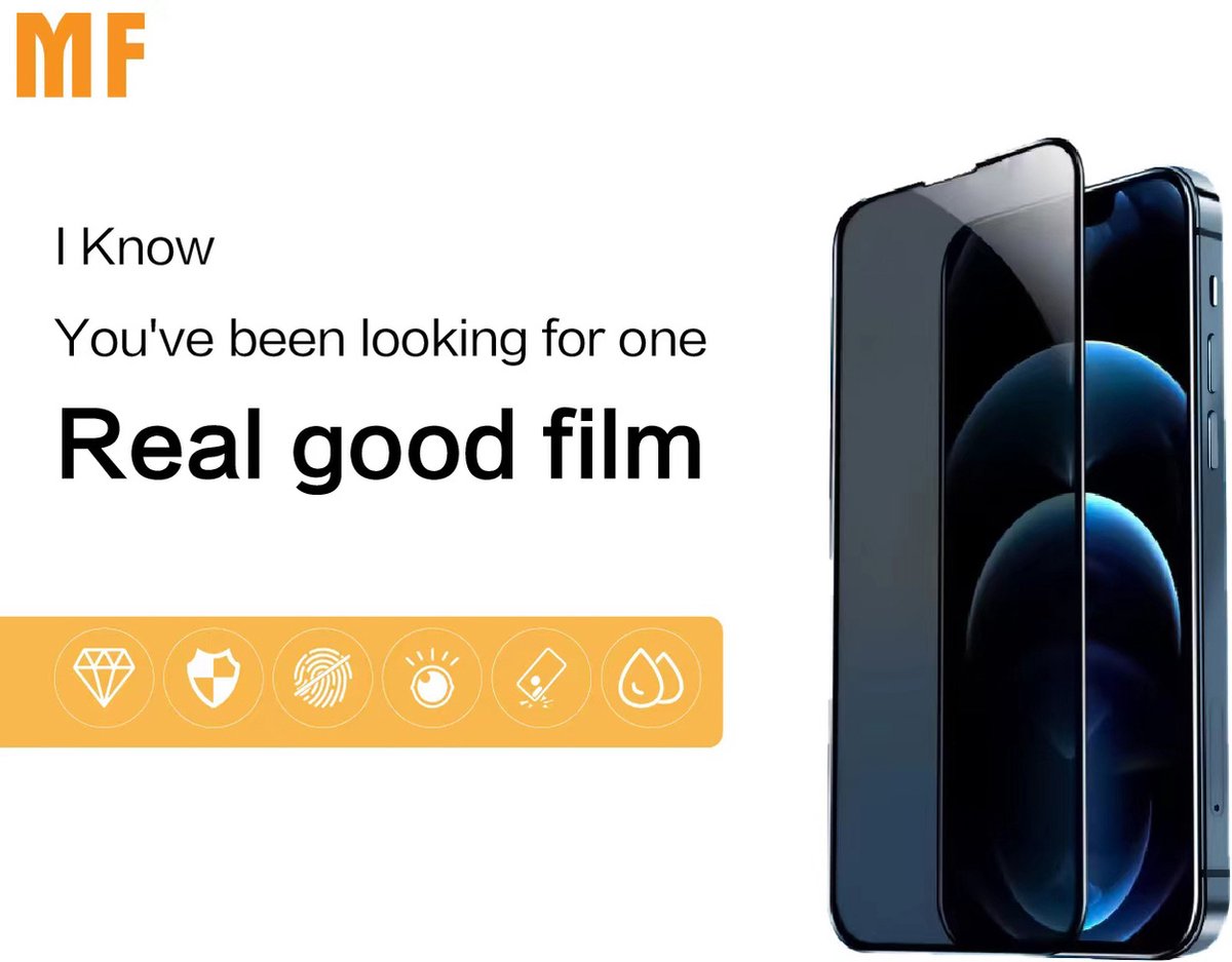 MF Privacy Tempered Glass Geschikt voor iPhone 16 Pro