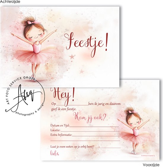 ich 12 uitnodigingskaarten en 12 enveloppen voor verjaardagsfeestjes, Uitnodiging Kinderfeestje, Uitnodiging Verjaardag Kind, V.I.P Birthday nr. 1