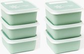 Amuse® | Boîte congélateur BIO Vert Alaska 500 ml | 6 pièces | 70% à base de canne à sucre | Contenants d'aliments frais