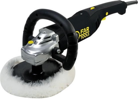 PO 180B Power Polijstmachine 1400 W - Diameter 180 mm - Soft start - Transmissie metaal - Draadtype: M14 INCHES - In geval met handvat, 180 mm bakje, klittenband, bonette en spons