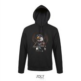 Sweat à capuche 3-151 Eagle sur moto - Zwart, xL