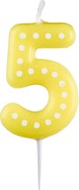 Numeral Candle 5 Dots & Stripes
