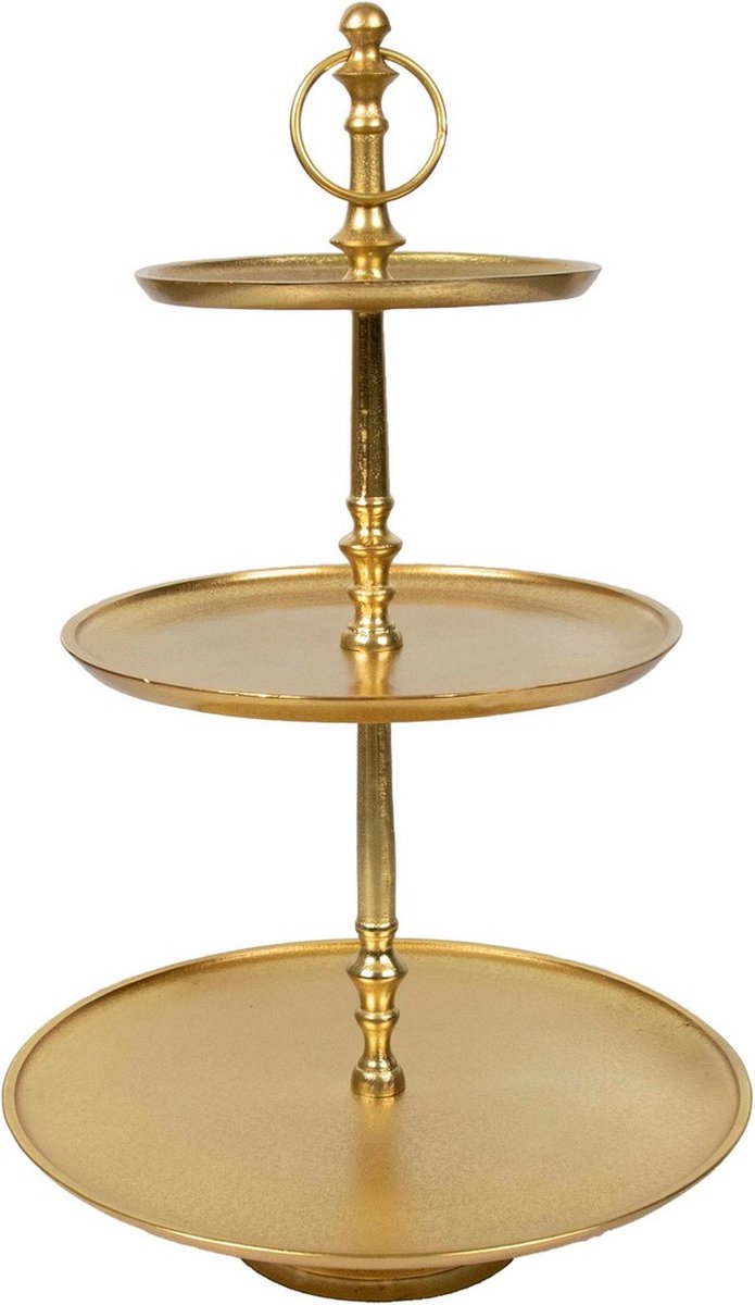 keuken etagère goud rond 3 lagen 55cm