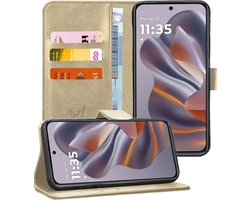Hoesje geschikt voor Motorola Edge 50 Neo / Edge 60 Neo / Thinkphone 25 - Portemonnee Book Case Goud