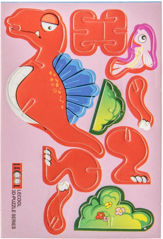 Educational 3D Cartoon Puzzle, 25 Stück Dinosaurier, 3D Puzzle für Kinderspielzeug, Dinosaurier-Puzzle, Tier, 3D Cartoon-Puzzles für Kinder, Mini-Puzzle für Kinder, Jungen und Mädchen