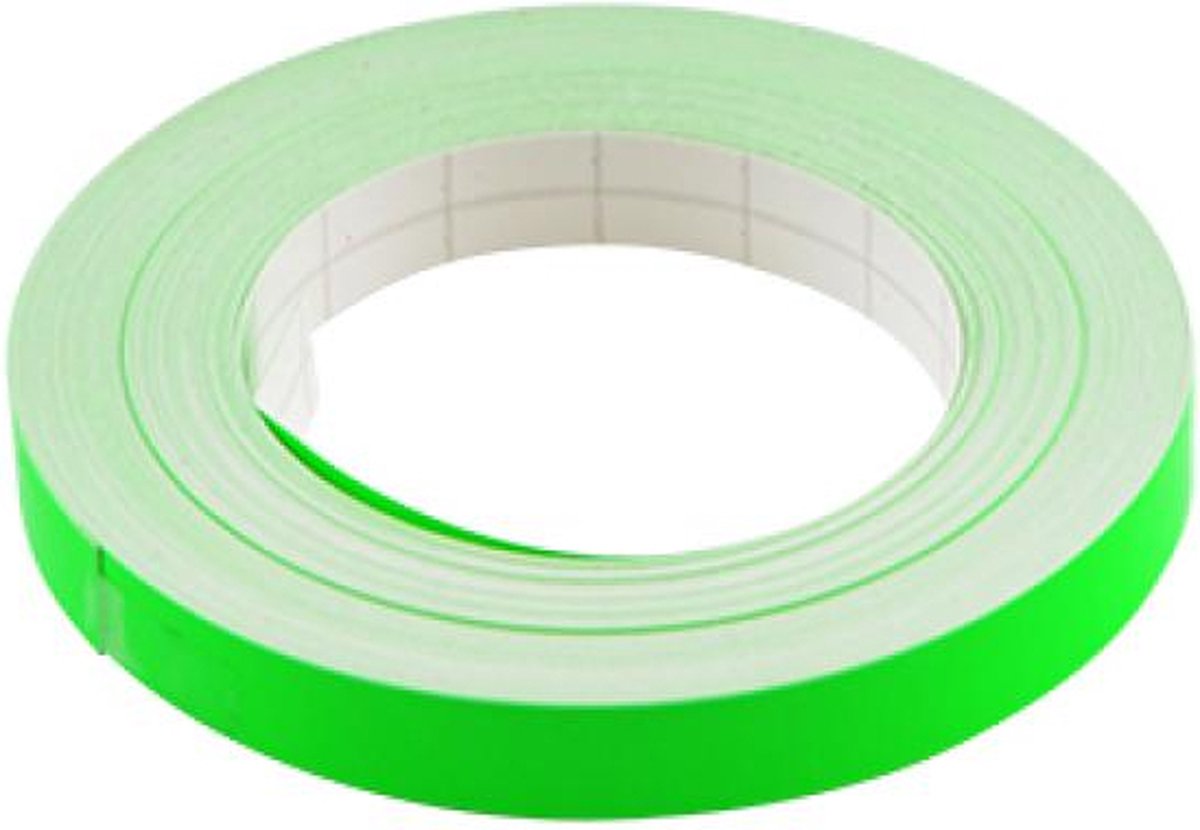 motip velgstrip voor auto nlf39bg neongroen 9mm x 10m nieuw
