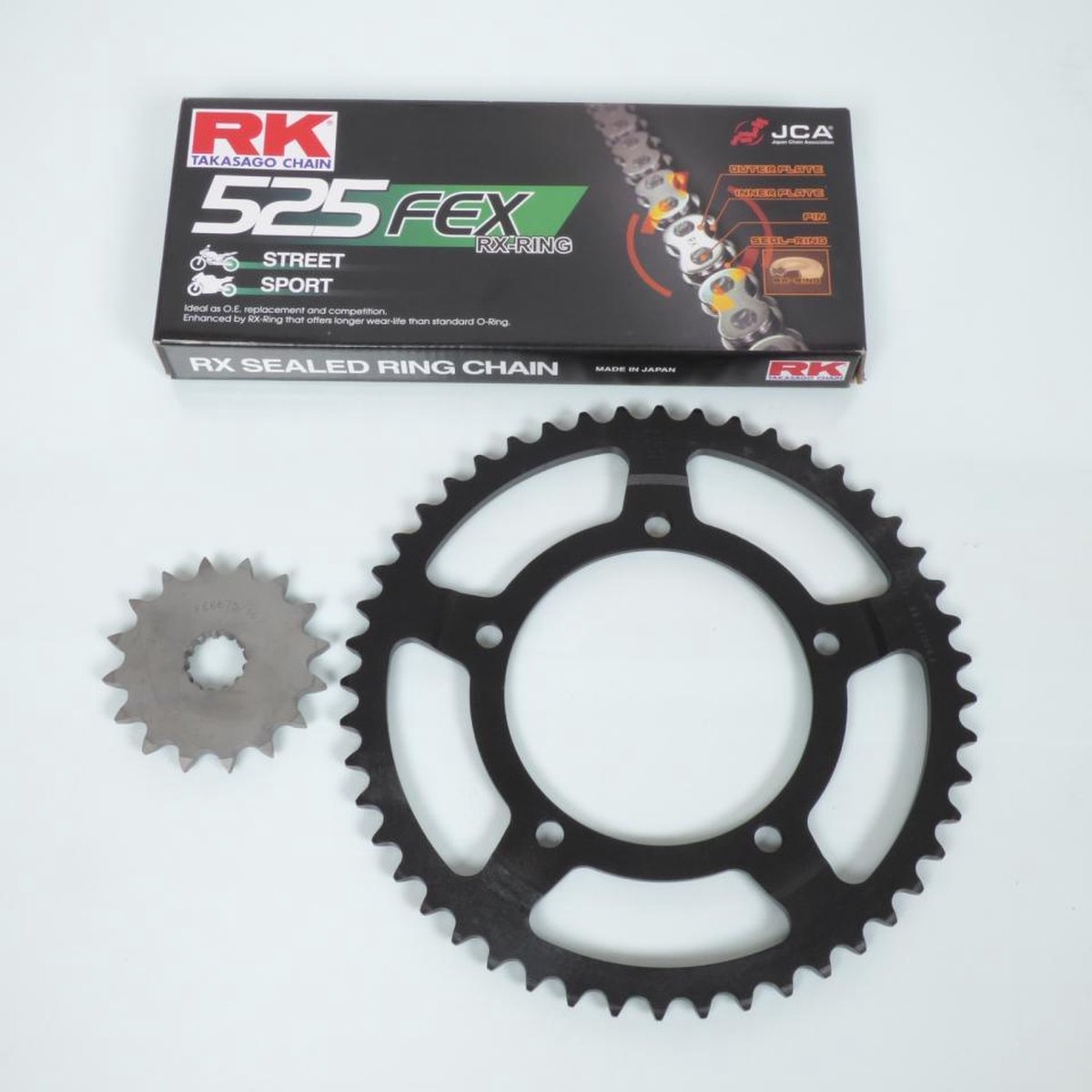 kettingset frankrijk uitrusting voor motor suzuki 600 gsr 2006 tot 2010 16x48 steek 525 nieuw
