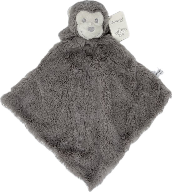 Knuffeldoekje baby en peuter - Kraamcadeau - Knuffeldoek met aap als dierenvriendje - Vierkant 30x30 cm - Bruin - Knuffelzacht van Antonio — afbeelding 3