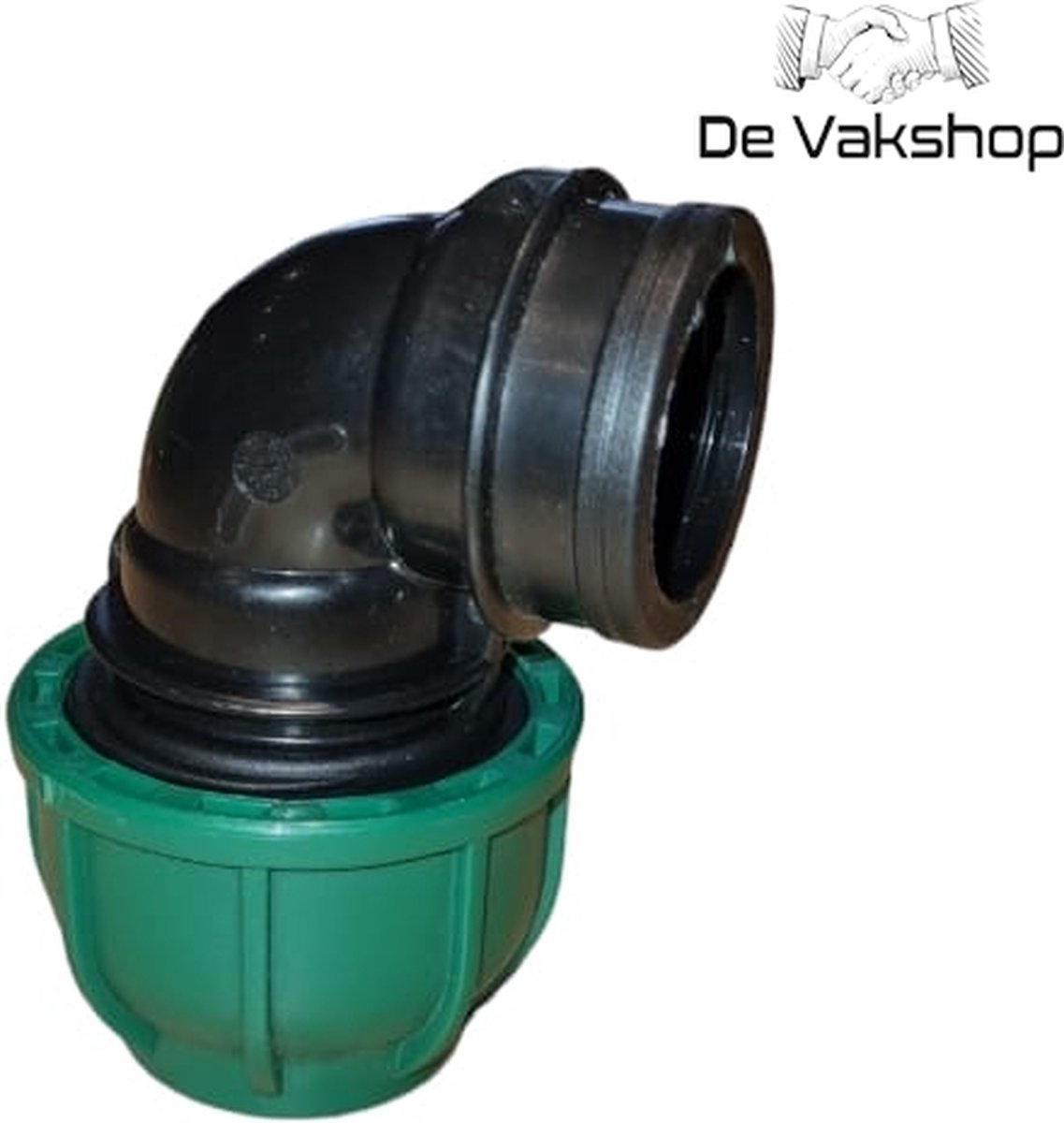 Tyleen PP klemkoppeling knie 90° 32 x 1" bi.dr.